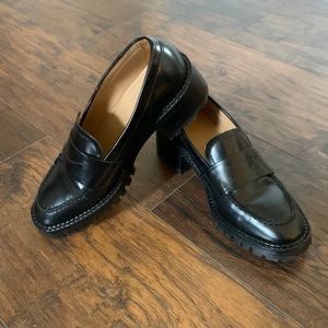 & Other Stories Leather Penny Loafers - black